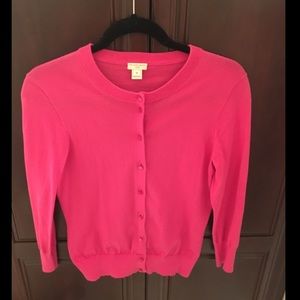 J. Crew Clare Cardigan Sweater - pink